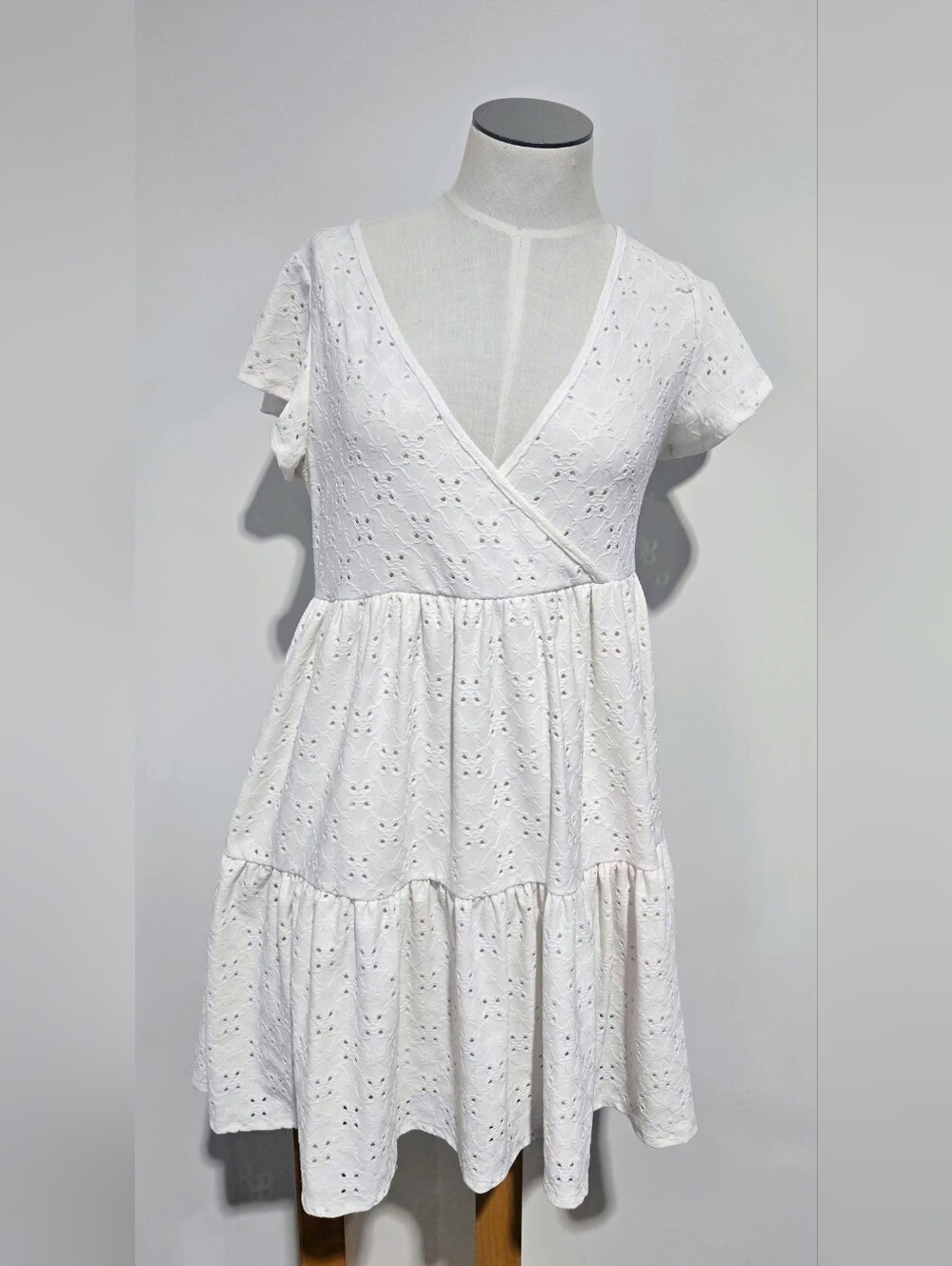 Jessica Simpson White Eyelet Mini Dress